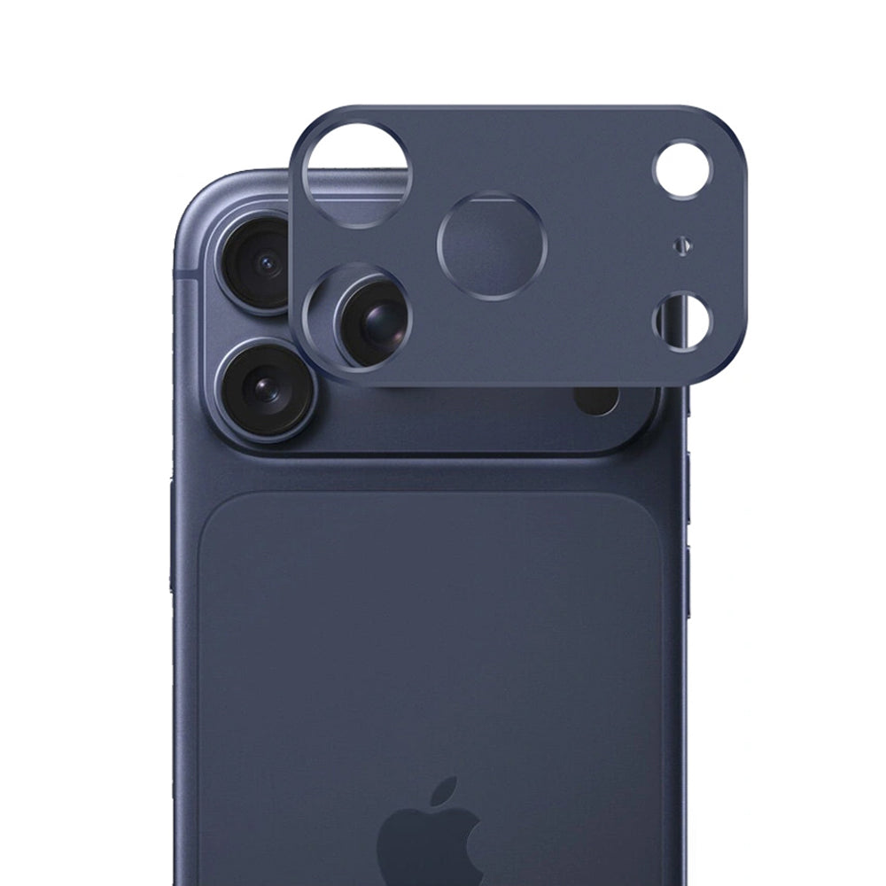 TechWave Full Cover Camera Bar Tempered Glass for Apple iPhone 17 Pro navy blue