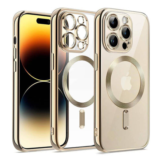 TechWave Magsafe Clear case for iPhone 15 Pro gold