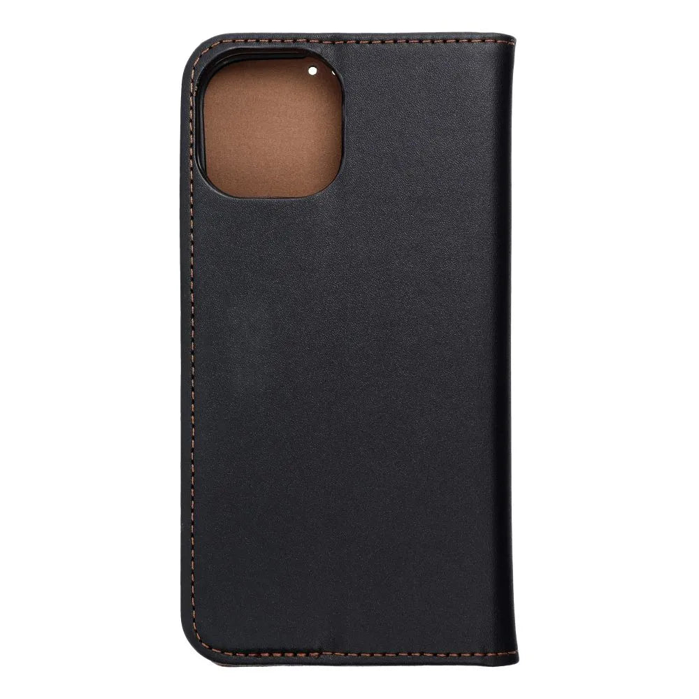 TechWave Pure Leather case for iPhone 15 black