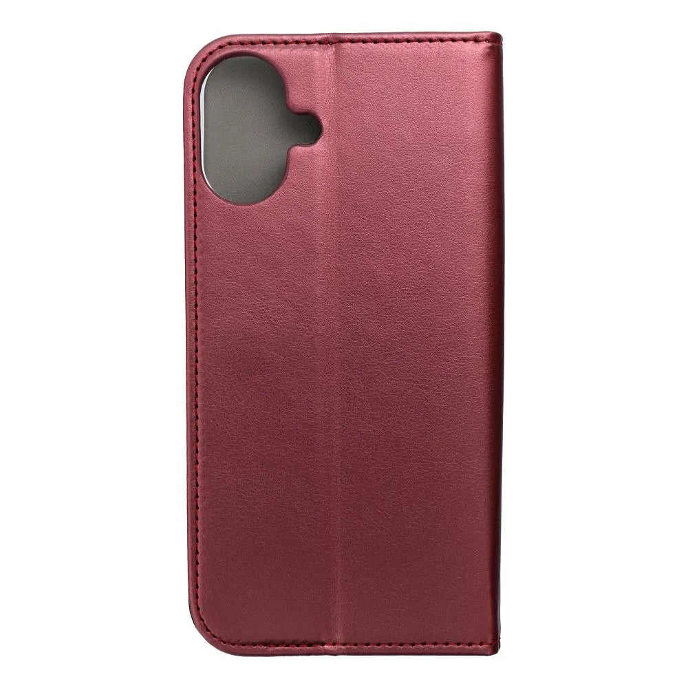 TechWave Smart Leather case for Apple iPhone 16 Plus burgundy