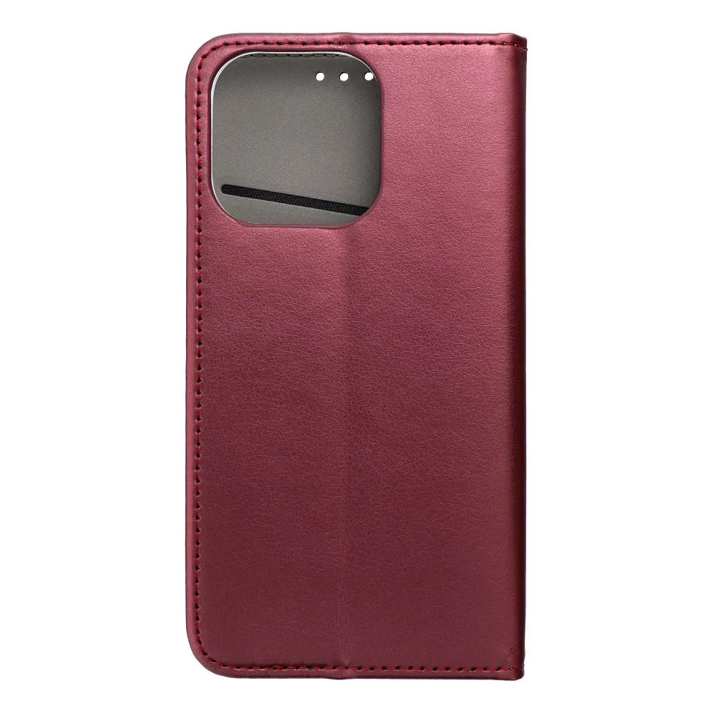 TechWave Smart Leather case for Apple iPhone 16 Pro burgundy