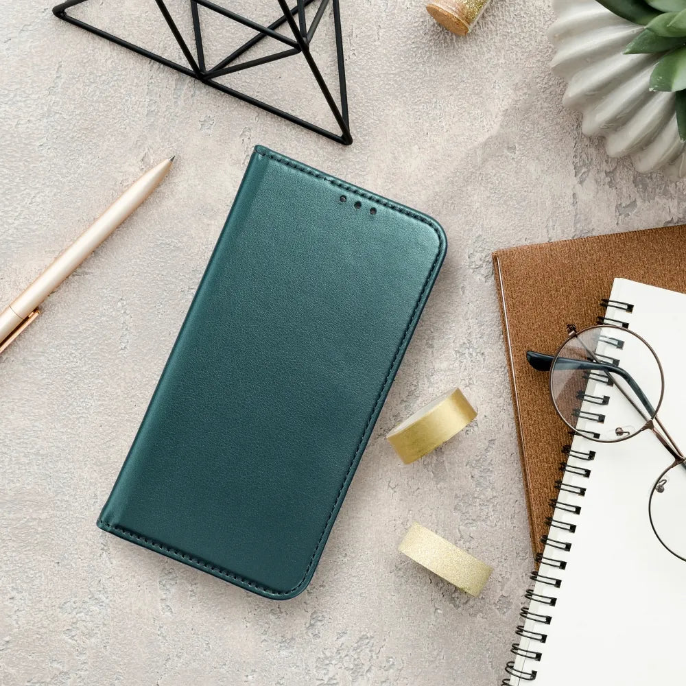 TechWave Smart Leather case for Apple iPhone 16e forest green