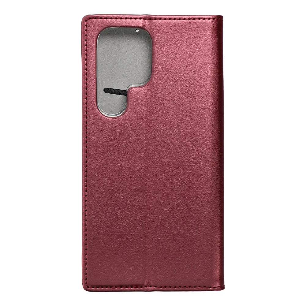 TechWave Smart Leather case for Samsung Galaxy S25 Ultra burgundy