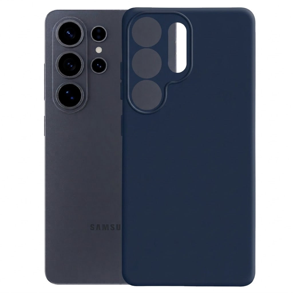 TechWave Soft Silicone case for Samsung Galaxy S26 Ultra navy blue