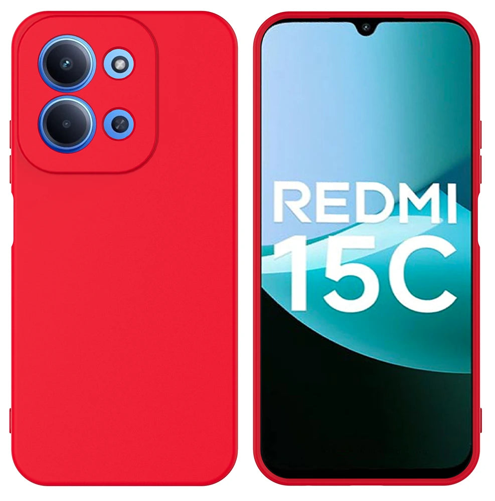 TechWave Soft Silicone case for Xiaomi Redmi 15C red