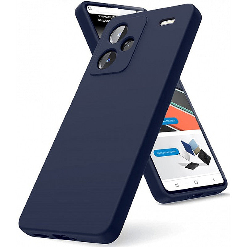 TechWave Soft Silicone case for Xiaomi Redmi Note 13 Pro+ 5G navy blue