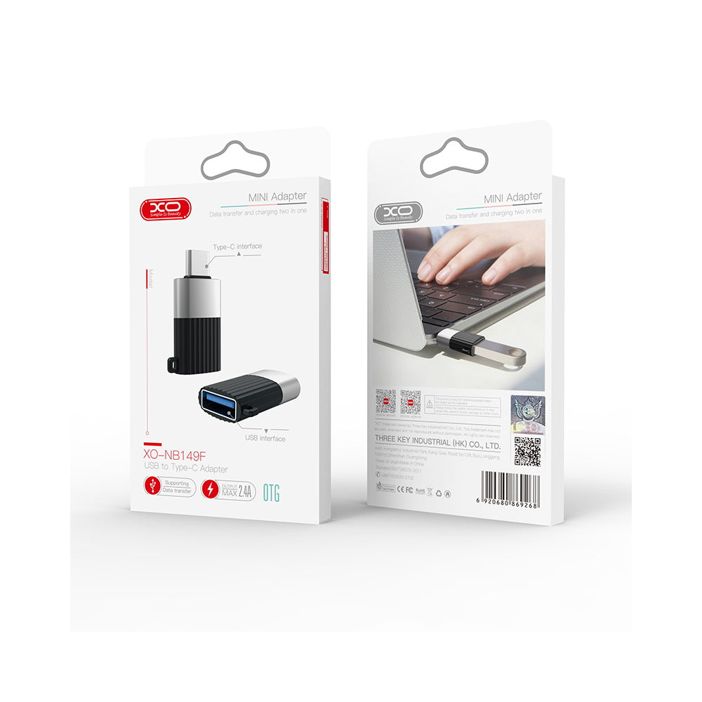 XO NB149-F αντάπτορας USB - USB-C black OTG