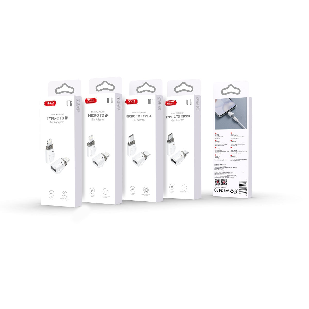 XO NB256E αντάπτορας USB-C σε Lightning, λευκό