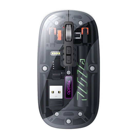 Yesido KB29 ασύρματο ποντίκι, Dual Mode, BT+2.4G, 800/1200/1600DPI, 400mAh, μαύρο