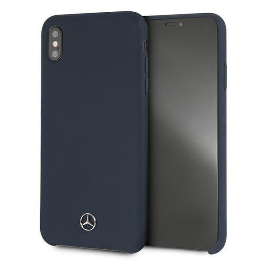 Mercedes MEHCI65SILNA iPhone Xs Max - blue hardcase Silicone Line (3700740438152)