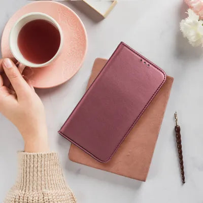 TechWave Smart Leather case fo Huawei Nova 9 / Honor 50 burgundy